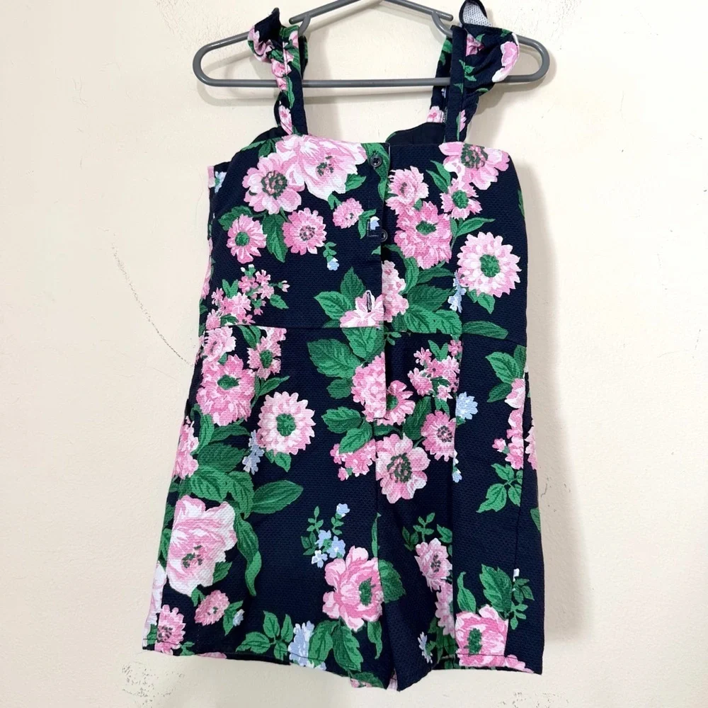 Janie and Jack Merchant Marine Floral Pique Romper SIZE 4